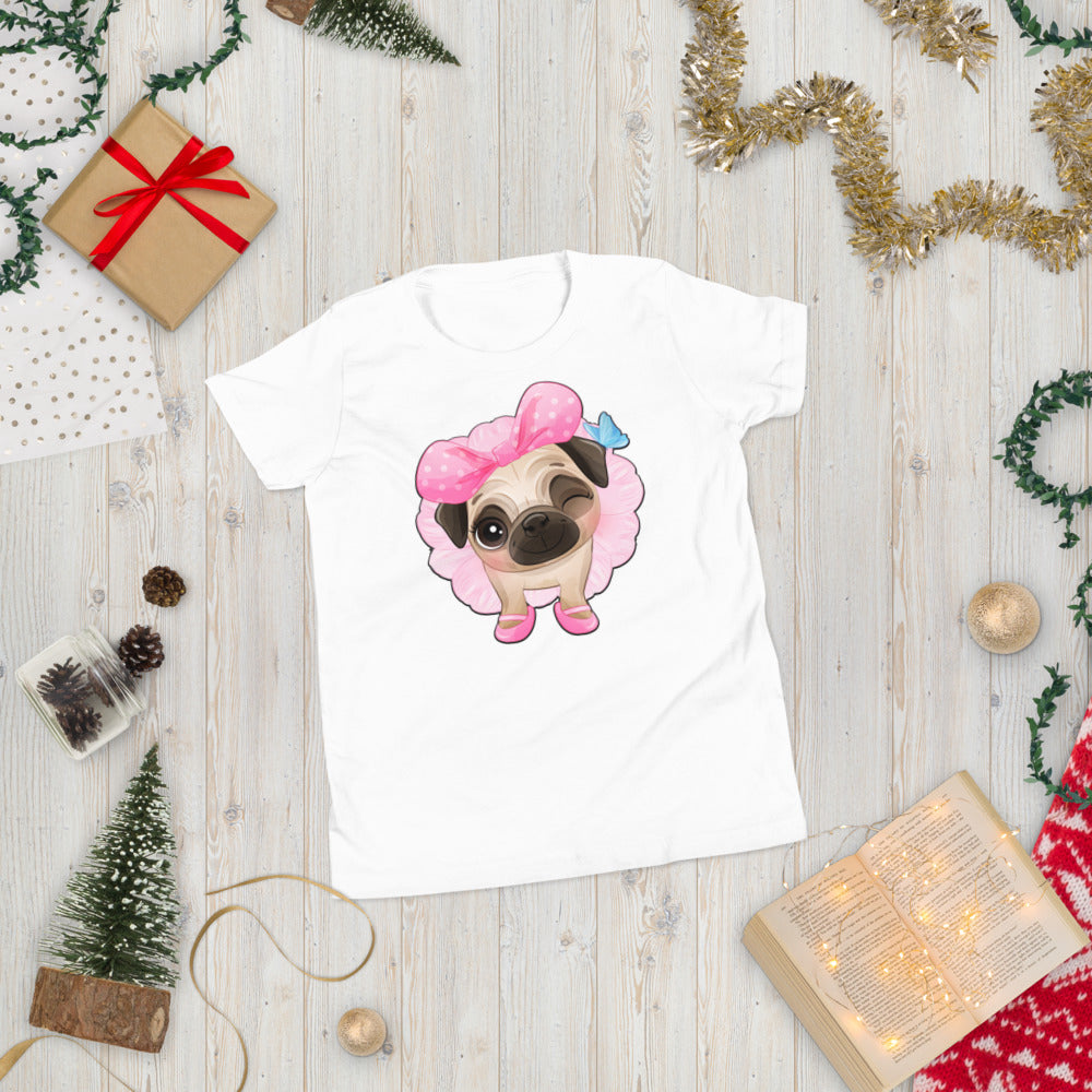 Funny Pug Puppy Dog Ballerina, T-shirts, No. 0440