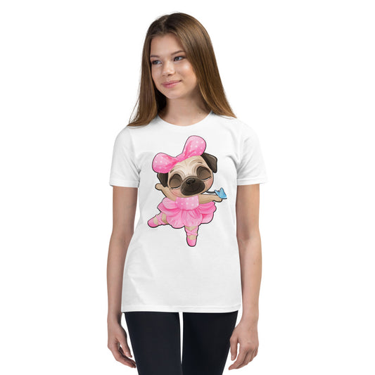 Funny Pug Puppy Dog Ballerina, T-shirts, No. 0439