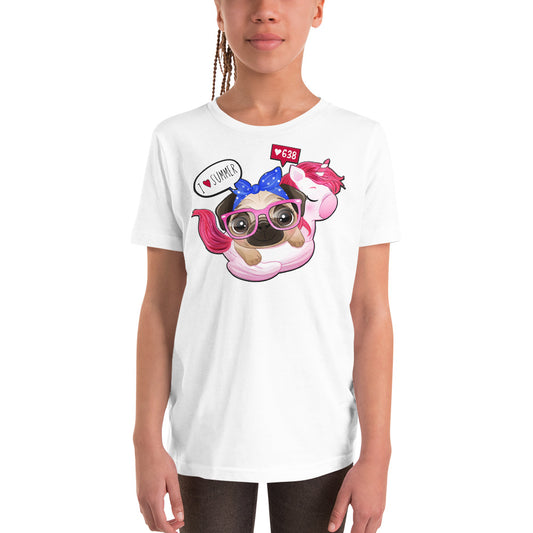 Funny Pug Dog Swimming, T-shirts, No. 0438