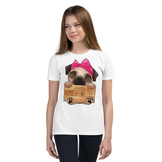 Funny Pug Dog Holding Board, T-shirts, No. 0434