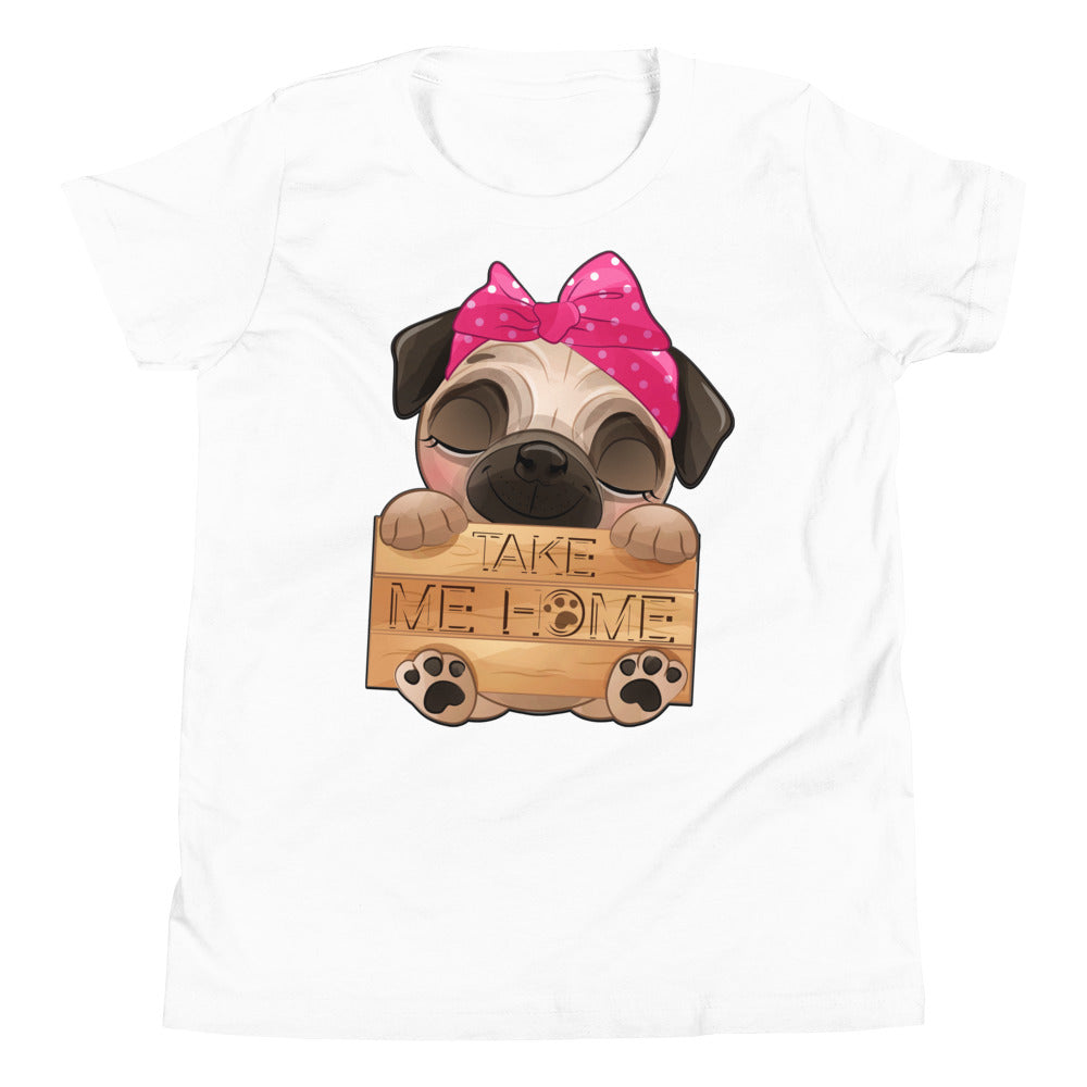 Funny Pug Dog Holding Board, T-shirts, No. 0434