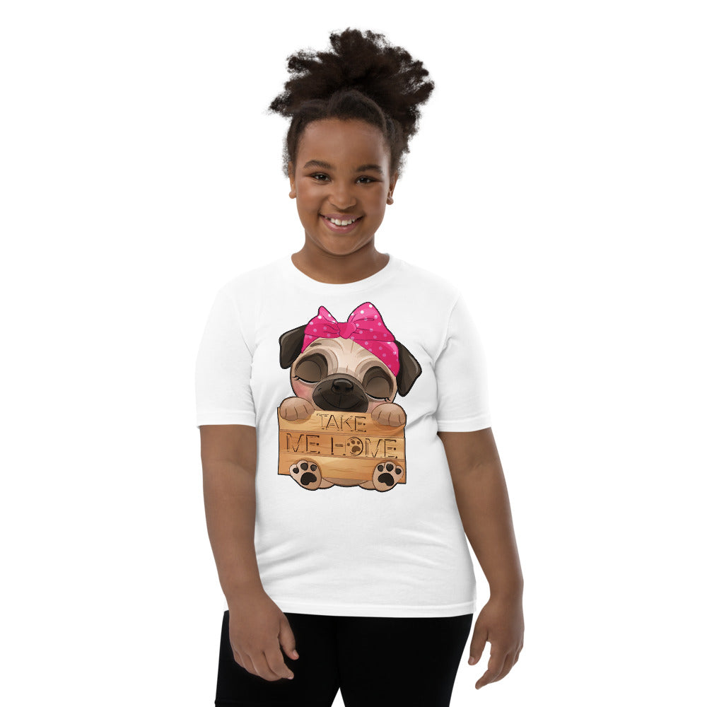 Funny Pug Dog Holding Board, T-shirts, No. 0434