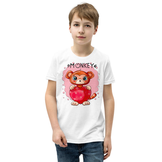 Funny Monkey with Heart, T-shirts, No. 0433