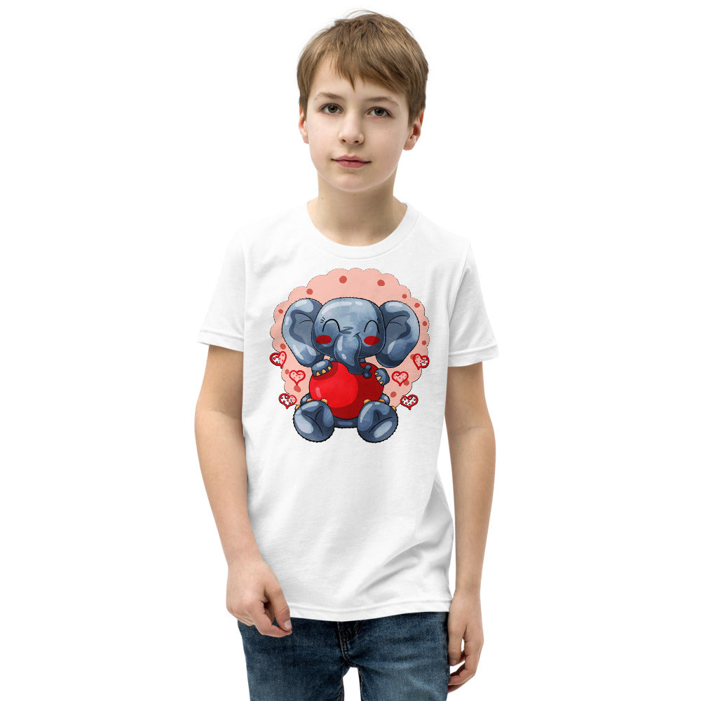 Funny Elephant with Heart, T-shirts, No. 0415