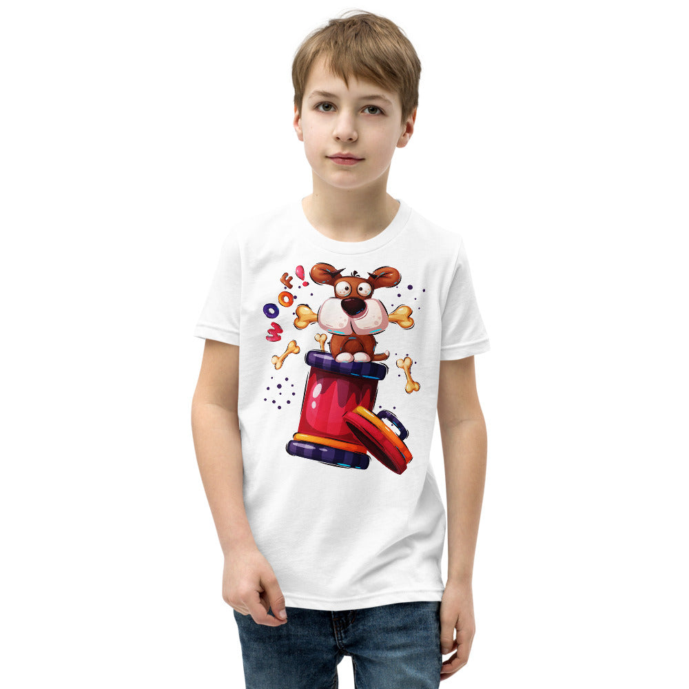 Funny Dog Playing with Bones, T-shirts, No. 0412