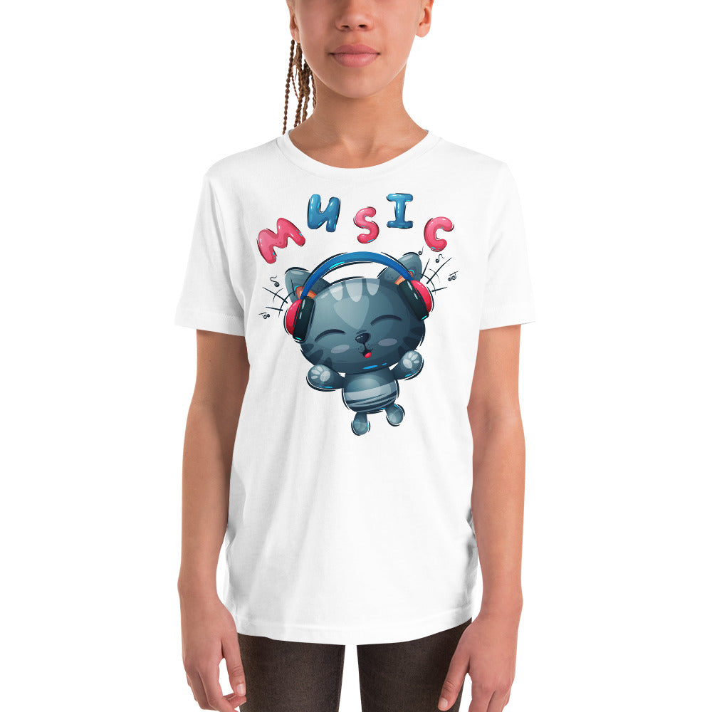 Funny Cat Listening to the Music, T-shirts, No. 0400