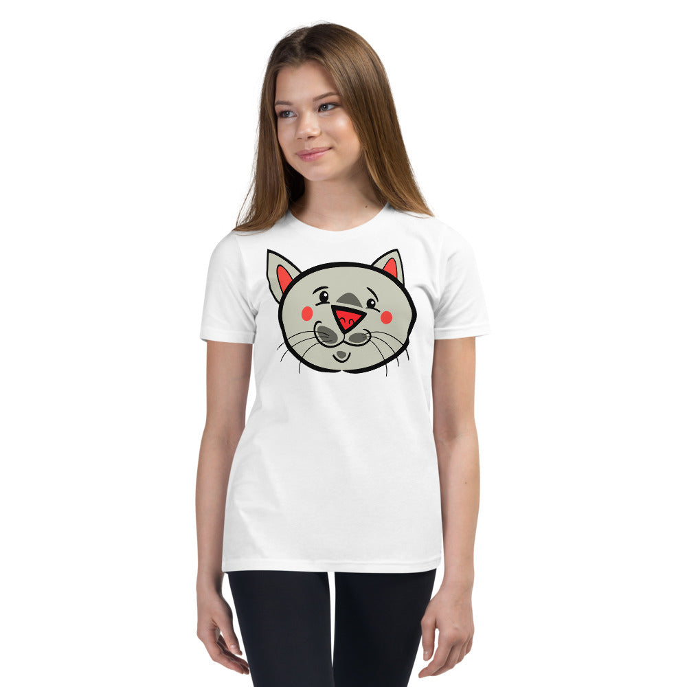 Funny Cartoon Cat Face, T-shirts, No. 0502