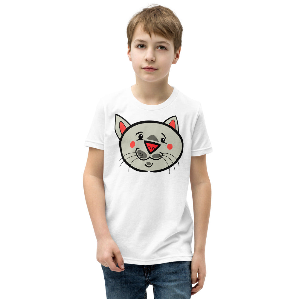 Funny Cartoon Cat Face, T-shirts, No. 0502
