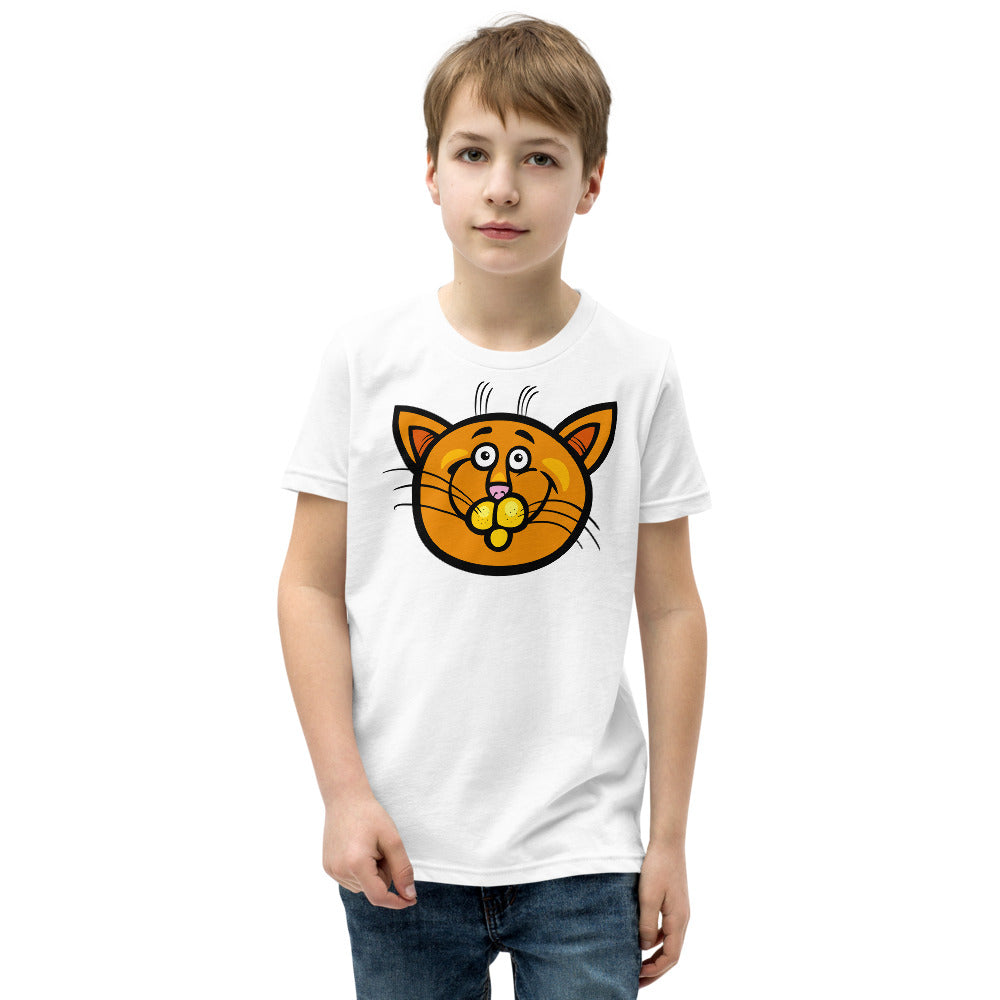 Funny Cartoon Cat Face, T-shirts, No. 0501