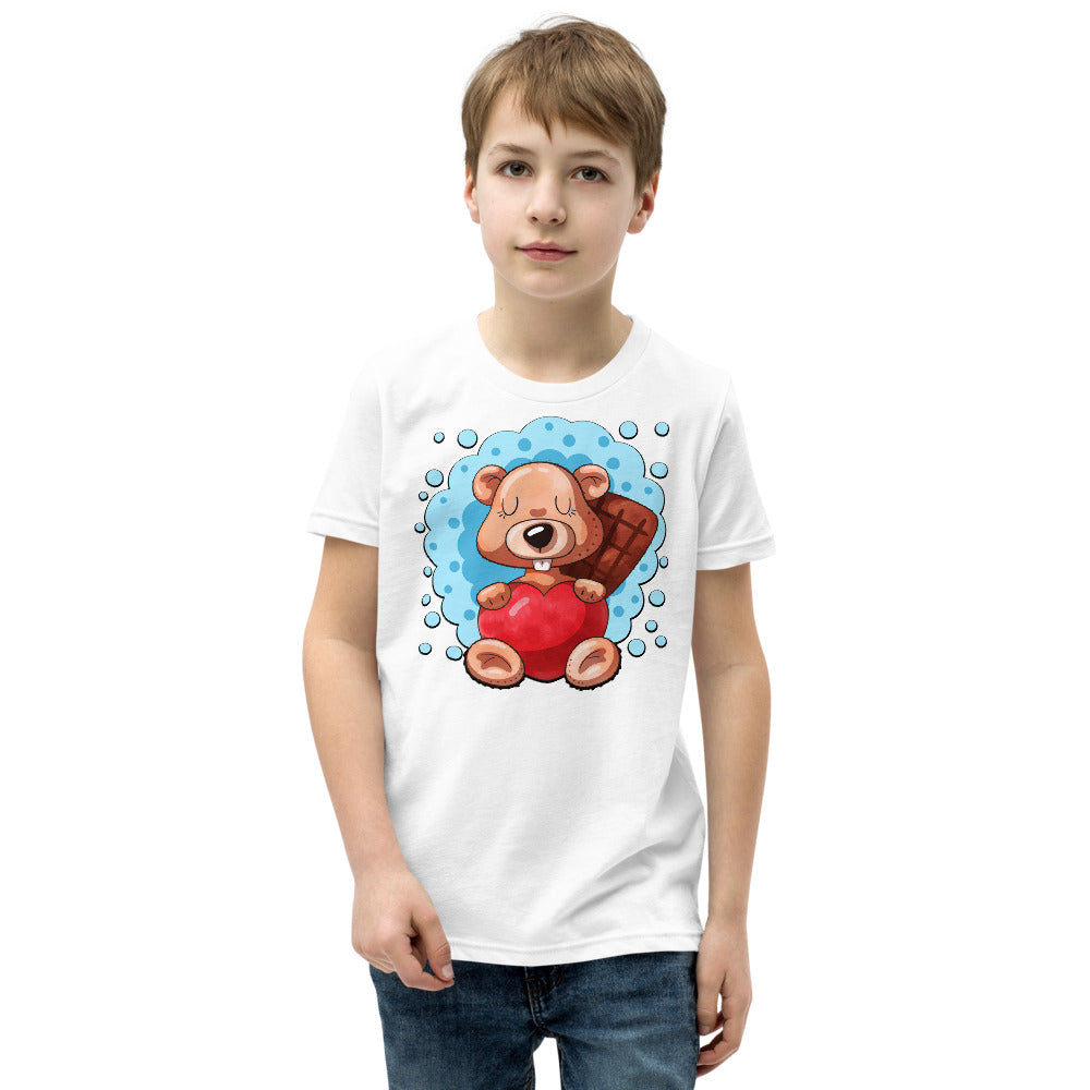 Funny Beaver with Heart, T-shirts, No. 0397