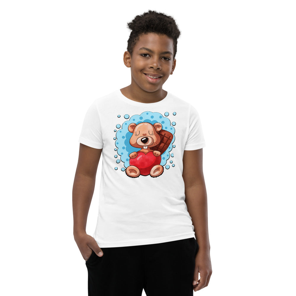 Funny Beaver with Heart, T-shirts, No. 0397