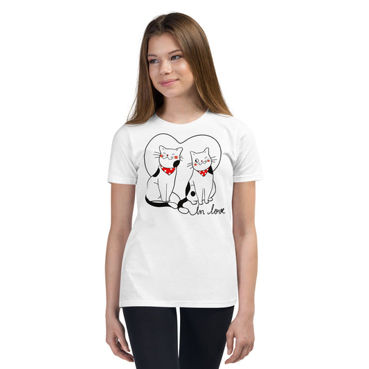 Couple Kitten Cats in Love T-shirt, No. 0137