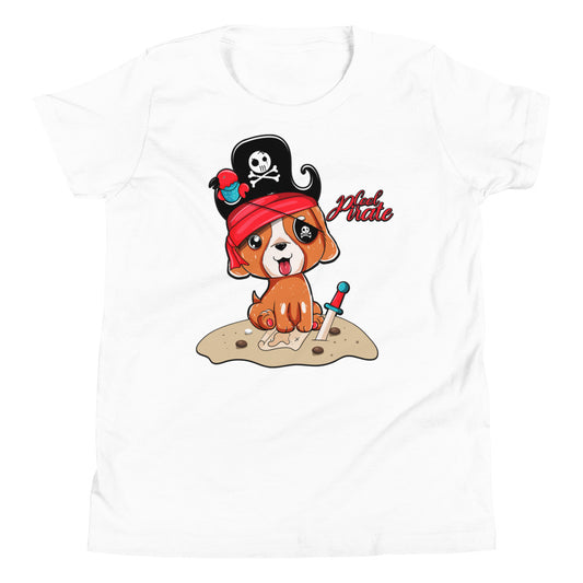 Cute Pirate Dog Puppy T-shirt, No. 0368