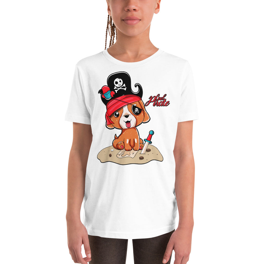 Cute Pirate Dog Puppy T-shirt, No. 0368