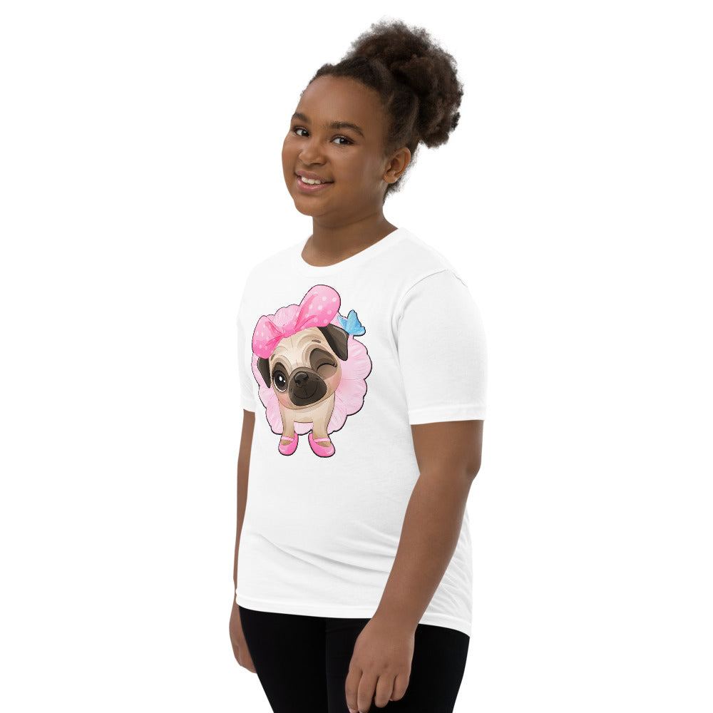 Funny Pug Puppy Dog Ballerina, T-shirts, No. 0440